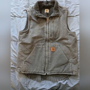 Carhartt Gray Sherpa-Lined Vest